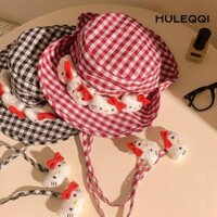 HULEQQI Mũ ngư dân Hello Kitty Hoạt hình mùa xuân thu