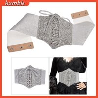 Hum Corset Thắt Lưng Nữ Underbust Ren Lên Áo Lấp Lánh Thắt Lưng Bustier Khóa