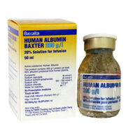 Human Albumin Baxter 20% (200g/L) – 50ml  Dung dịch truyền bổ sung Albumin chính hãng