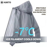 Humtto Áo khoác đi xe đạp ngoài trời trên băng lụa mỏng nam câu cá mỏng áo khoác chống nắng