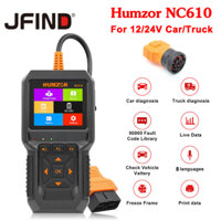 Humzor nc610 12v / 24v xe tải ô tô đầu đọc mã obd2 động cơ j1939 cho ô tô xăng ô tô máy quét ô tô cho xe tải công cụ tự động chẩn đoán diesel odb2 pk nc601