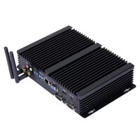 HUNSN Fanless Industrial PC,Mini Computer,Windows 7/10 Pro/Linux Ubuntu,Intel Core I5 7200U,(Black),IM03,[64Bit/Dual Band WiFi/VGA/HDMI/3USB2.0/4US...