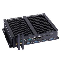 HUNSN Fanless Industrial PC,Mini Computer,Windows 7/10 Pro/Linux Ubuntu,Intel Celeron 2955U,(Black),IM04,[64Bit/Dual Band WiFi/2HDMI/4USB2.0/4USB3....