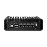 HUNSN Micro Firewall Appliance,Mini PC,pFsense Plus,J6412/J6413,RJ26,OPNsense,VPN,Router PC,AES-NI,4LAN,HDMI,DP,Type-C
