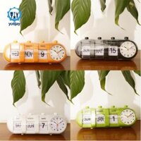 Hướng dẫn sử dụng kỹ thuật số hiện đại và cổ điển Đế lật Bàn kim loại Đồng hồ để bàn