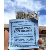 Hương nhang dây thủ công Nepal Túi có kèm đế cắm Rope incense - N1.3 Jattamasi -Nard