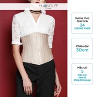 [HUONGLEE Corset] Đai Gen Nịt Bụng Corset 24 Xương Định Hình Chất Liệu Satin Hỗ Trợ Giảm Eo Giảm Mỡ Bụng Hiệu Quar