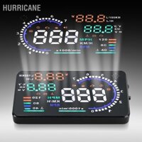 Hurricane Màn hình HUD ô tô A8 5.5 ''OBD II Hiển thị tốc độ màn phản chiếu tự động chắn gió