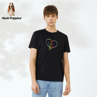 Hush Puppies 100% Cotton Nam Mùa Hè Thoáng Khí In Hình Thường Ngày Phù Hợp Với Áo Thun Cổ Tròn Ngắn Tay