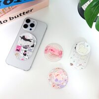 Hút từ tính Pop-Roria Cat Love Pig Thích hợp cho tất cả các loại chức năng hút từ tính Điện thoại di động Hoạt hình dễ thương Túi khí hình heo đất Giá đỡ từ tính