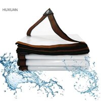 Huxuan Bạt chống thấm nước trong suốt Sân vườn Chống mưa Poly Tarp Vỏ thực vật cách nhiệt Vải Shed chống cháy với Grommets RFT