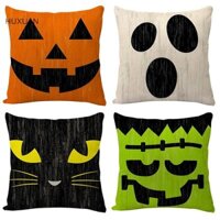 Huxuan Sofa Đệm Vuông Ma Đảng 4 Vỏ Gối Halloween Trang Trí Nhà Cửa Vỏ Gối Không Bao Gồm Lõi Gối RFT