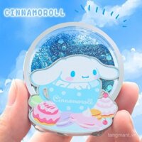 Huy hiệu Cô gái hoạt hình dễ thương Trang trí túi Quần áo Cát lỏng