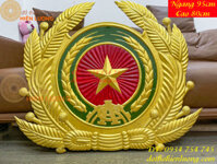 Huy Hiệu Công An Bằng Đồng Gò Tay Thủ Công KT: 80x95cm