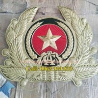 Huy hiệu công an bằng đồng kích thước 70x80cm, nhận làm huy hiệu công an, công an hiệu