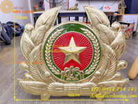 Huy Hiệu Công An Bằng Đồng 50x60cm Gò Tay Thủ Công