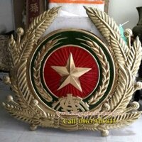 Huy hiệu công an bằng đồng thúc nổi kích thước 110x130cm