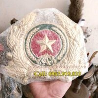 Huy hiệu Công An cỡ nhỏ 20cm, đồng lá thúc nổi sơn phủ 2K chống oxi hóa