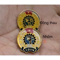 Huy Hiệu Công Đoàn Nhôm [Ăn Mòn] - Sét 3 Cái