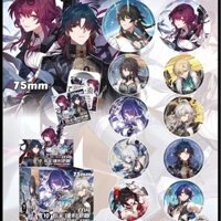 Huy hiệu hộp mù 75mm PET, huy hiệu đôi đèn flash, huy hiệu chính thức của thiên đường thứ năm, chủ đề anime nàng tiên cá, ghim thiếc Guzi