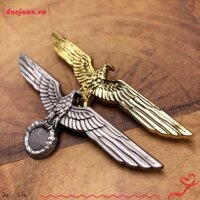 Huy hiệu kim loại đại bàng Đức DUOJUN, Ghim trâm cài cổ điển cổ điển, Hợp kim kẽm di động Chống gỉ Thời tiết Cánh đại bàng biểu tượng phổ thông