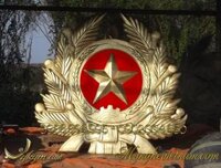 Huy hiệu quân đội nhân dân việt nam bằng đồng 1m6x1m9