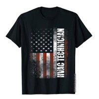 Hvac Kỹ Thuật Viên Áo Sơ Mi Cờ Mỹ Áo Thun Quà Tặng HVAC Tech Áo nam Ngộ nghĩnh Chặt Áo Tee Cotton Áo 3D In Hình
