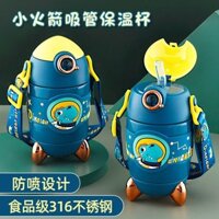 Hvg Disney Trẻ Em Giữ Nhiệt Cốc Ống Hút Sáng Tạo Tên Lửa Cốc Nước Mẫu Giáo 316 Bình Nước Di Động Trường Chuyên Dụng