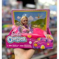 HXN05 -Barbie Chelsea Doll & Toy Car Set with Bear