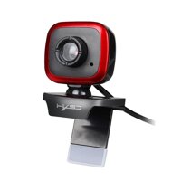 HXSJ A849 USB Web Camera 480P Computer Camera Manual Focus Webcam with Sound-absorbing Microphone for PC Laptop - Black&amp;Red