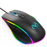 HXSJ A906 Wired Gaming Mouse RGB 800-12800DPI 8-key Macro Programming Ergonomics Gamer Mice for Desktop Computer Laptop