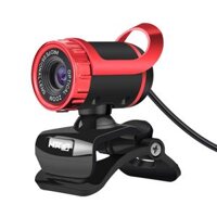 HXSJ S9 Desktop 1080P Webcam USB 2.0 Webcam Laptop Camera Built-in Sound-absorbing Microphone Video Call Webcam for PC - Red