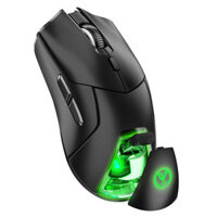HXSJ T40 Tri-mode Wireless Gaming Mouse 1000/1600/2400/4000DPI Colorful Backlit Silent Click Rechargeable Gamer Mouse fo