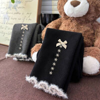 [Hy] 80-130 Quần Nữ Quần Lót Lông Cừu Quần Legging Trẻ Em Mặc Ngoài Nơ Thời Trang Quần Phù Hợp Cho Bé Một Mảnh Lông Cừu Quần Ấm Áp