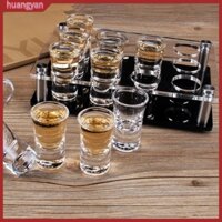 HY| Khay Đựng Ly Rượu Trong Suốt Màu Trơn