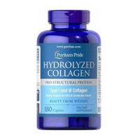 Hydrolyzed Collagen Puritan’s Pride 180 viên – Viên uống Collagen thủy phân