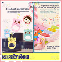 {HYI Daily Necessities} Thảm Nhạc Cho Bé Sơ Sinh Nằm Chơi Piano Gym Khỉ Voi Hươu Đồ Chơi Cho Bé Vận
