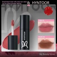 Hyntoor Bùn môi ống dẫn màu đen nhỏ 💍 ❈ ✷ ❈ ❈ Sữa Mist Naked Lip Mud Matte Smooth Mouth Black Lip Mud Sinh viên Màu khỏa thân Lip Mud Son bóng FFPA