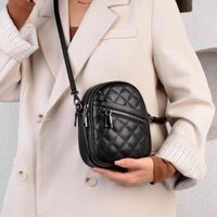 {HYO fashion} Túi đeo chéo nữ đựng điện thoại da mềm 3 ngăn, túi xách nữ đeo chéo dáng xinh thiết k