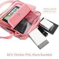 {HYO fashion} túi đeo chéo trong suốt phối hộp 20x20 Ta007