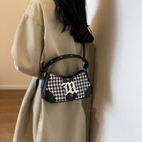 {HYO fashion} Túi xách nữ đeo chéo kẹp nách phối kẻ thời trang_TDC558