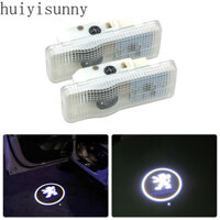 Hys 2 Chiếc LED Logo Cửa Ô Tô Đèn Chào Mừng Cho Xe Đạp Peugeot 407 2004-2010
