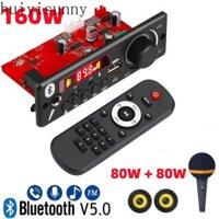 Hys 80W Khuếch Đại DIY MP3 Decoder Board 12V Bluetooth 5.0 Máy Nghe Nhạc Ô Tô 160W Đài FM TF USB Micro Cho Loa