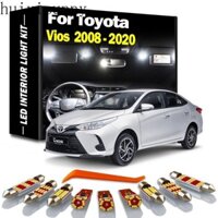 Hys Siêu Sáng 6000K DC 12V Trắng LED Nội Thất Bộ Đèn Dành Cho Xe Toyota Vios 2008-20015 2016 2017 2018 2019 2020 Bóng Đèn Canbus