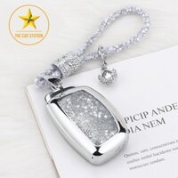 [HYUNDAI i10 - ELANTRA] - Ốp đính đá bọc chìa khóa xe hơi ô tô HYUNDAI I10 - ELANTRA - Bao da móc chìa khóa i10 - Mẫu 10