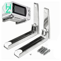 [Hzhaiyaa3.vn] Khung hỗ trợ Giá đỡ kệ co giãn có thể gập lại bằng thép Giá đỡ lò vi sóng Giá đỡ treo tường bằng thép không gỉ