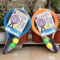 HZY 1 Cặp Vợt Tennis Trẻ Em Có Bóng Cầu Lông Đồ Chơi Chơi Trong Nhà Ngoài Trời