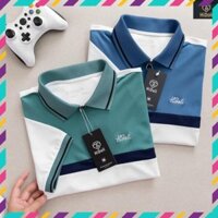 ỉ Áo thun polo nam có cổ kẻ sọc basic, áo phông nam cộc tay vải cotton mềm mát thời trang PL06