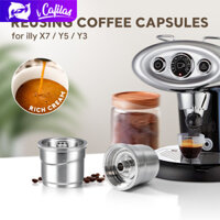 I Cafilas EU2225 Viên nang cà phê có thể tái sử dụng Bộ lọc bằng thép không gỉ có thể đổ lại Crema Maker cho máy Illy X7, Y3, Y5
