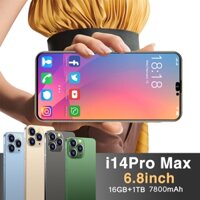 I14 Pro Max Điện thoại di động chính hãng mới 100% 7,3 inch 16GB + 1TB 8000mAh hỗ trợ 2 SIM điện thoại di động Android